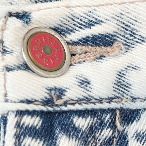 BRITTANIA Vintage Acid Wash Jeans Relaxed Fit Taper High Rise Size 30 - Picture 6 of 9